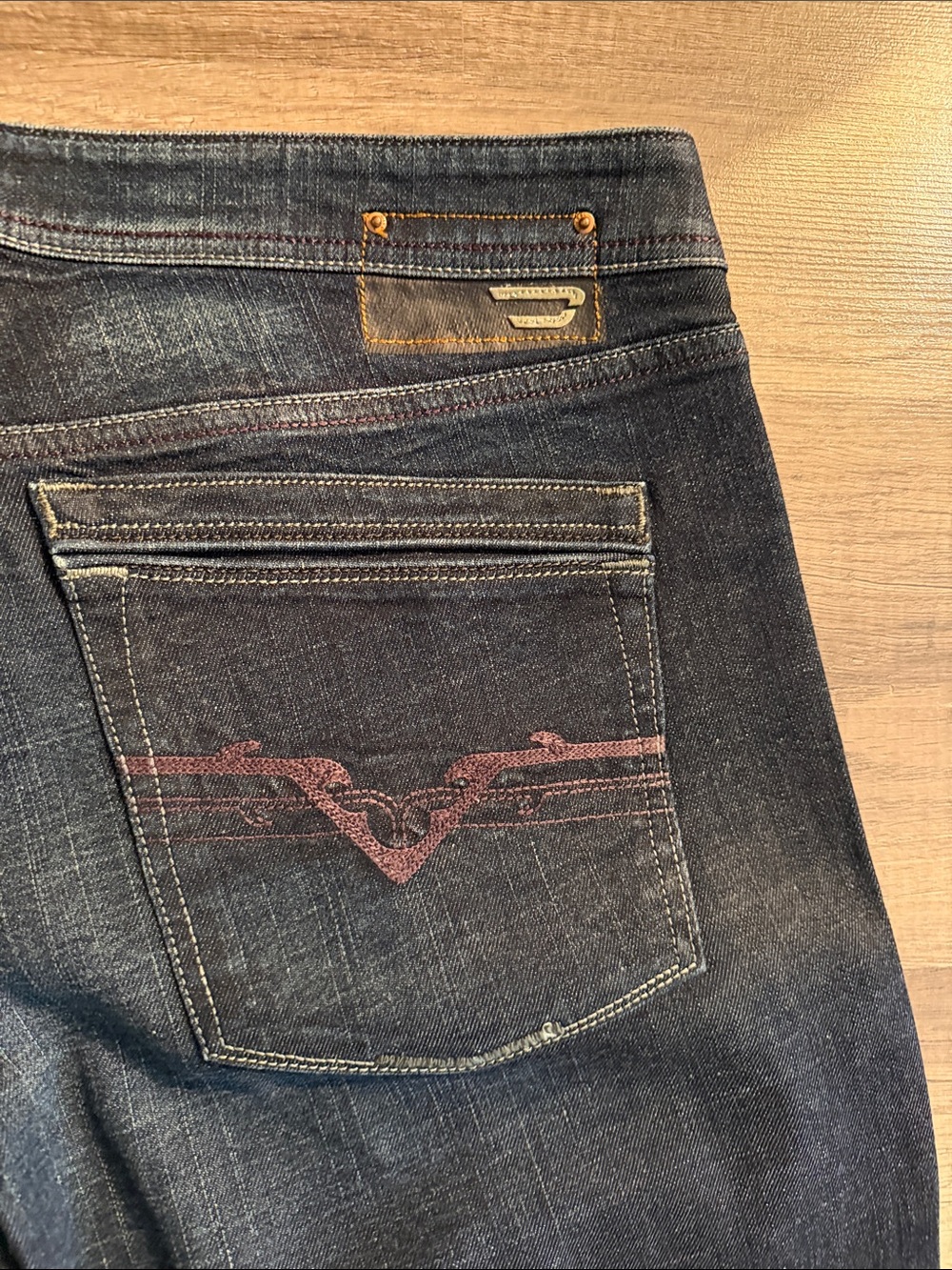 Diesel Industry Men's Dark Blue Straight Fit Jeans - Picture 11 of 12